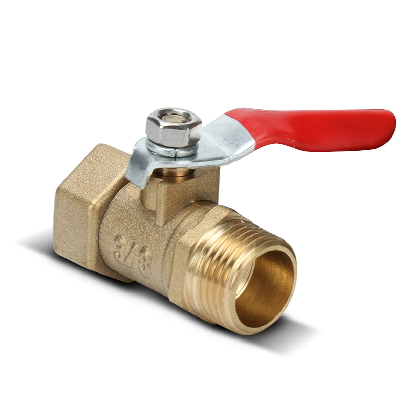 1/8" 1/4'' 3/8'' 1/2'' Brass small ball valve Female/Male Thread Brass Valve Connector Joint Copper Pipe Fitting Coupler Adapter