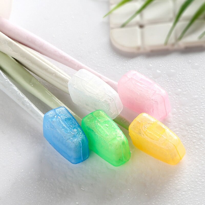 Y1uf 5 pçs escova dentes portátil para capa cabeça para caso para viagens caminhadas acampamento caixa escova dentes