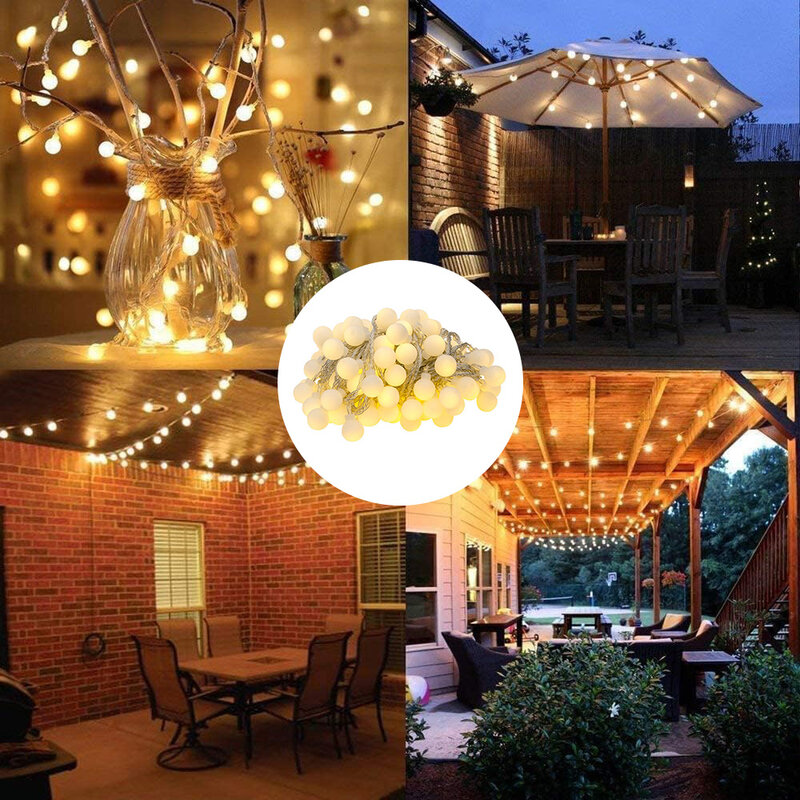LED الكرة جارلاند أضواء الجنية سلسلة في الهواء الطلق مصباح الجنية أضواء حفل زفاف المنزل حديقة عيد الميلاد ديكور 6 متر USB LED سلسلة ضوء