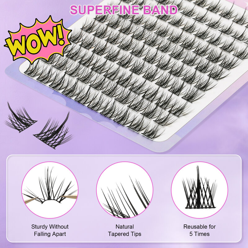 Professional Lashes extension ciglia curling individual Fluffy volume ciglia finte 10-13mm natural long cluster lash Makeup