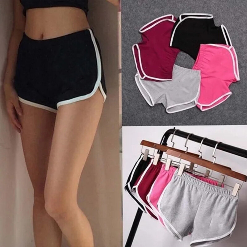 Pantalones cortos deportivos para mujer, Shorts ajustados de Yoga con cintura para entrenamiento en el gimnasio, talla S/M/L/XL, Verano