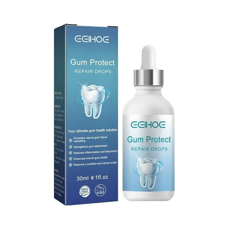 Gum Protect Repair Drops, Aliviar o inchaço da goma, Dor nos dentes orais, Limpeza dos dentes, Amarelo Whiten Care, A3P3, 30ml