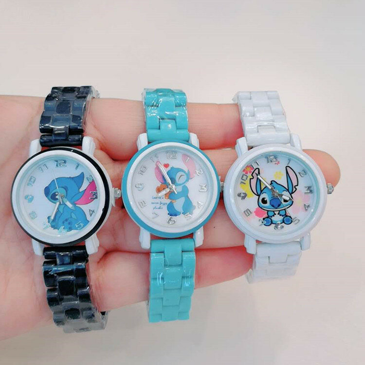 Disney Stitch Kids Watches For Girls Cartoon animation Children Women Quartz Clock free shipping School Gift reloj infantil