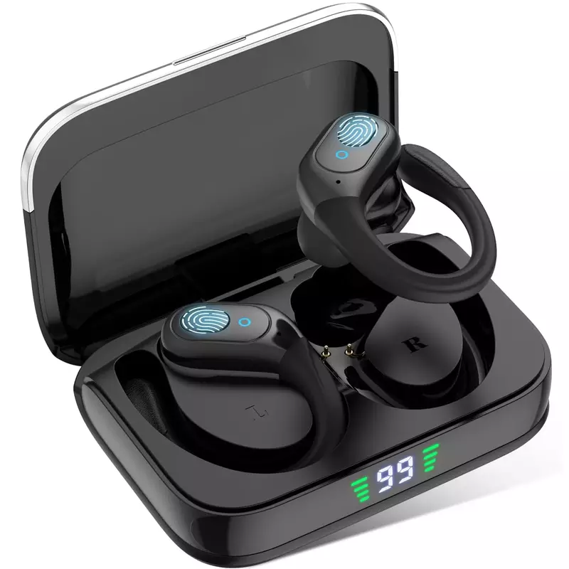 2024 baru TWS Bluetooth 5.3 nirkabel 9D earphone musik Stereo HIFI peredam bising headphone olahraga tahan air untuk iphone