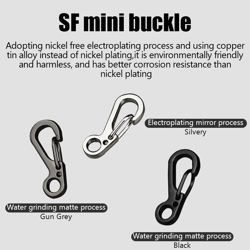 Mini-Schnalle klassische und einfache Mini-Feder schnalle schnell hängende Schlüssel bund Schlüssel ring edc Ausrüstung