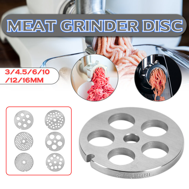 Tipo 8 Meat Grinder Plate Disc, aço inoxidável Grinder Disc, 16mm Machinery Parts