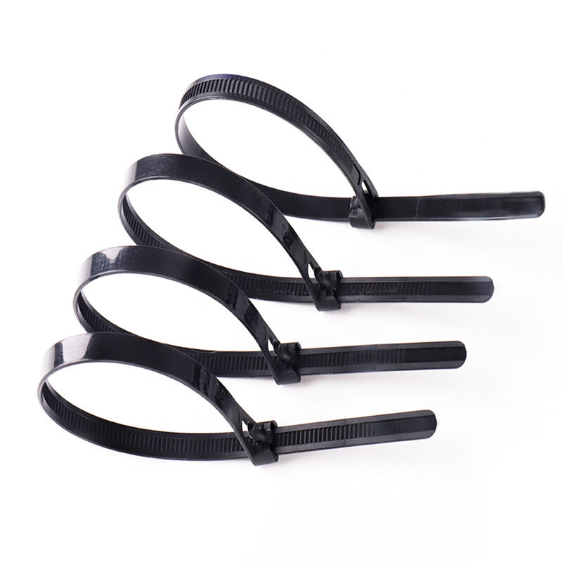 Nylon Reusable Cable Zip Ties Releasable คงที่ผูกสีสีดำสีขาว Disassembly พฤษภาคมหลวม Slipknot สายรัดสายไฟสายรัดสายไฟ