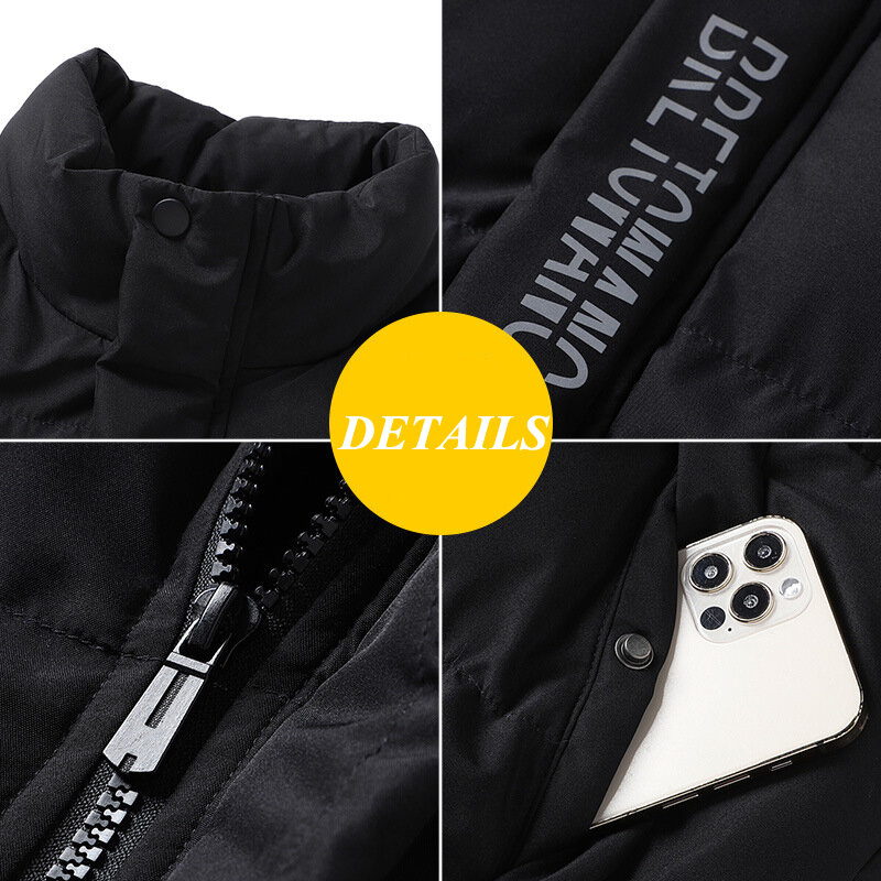 DIMUSI-클래식 캐주얼 방풍 패딩 겨울 자켓 남성용, 패션 보온 파카 코트, 따뜻한 패딩