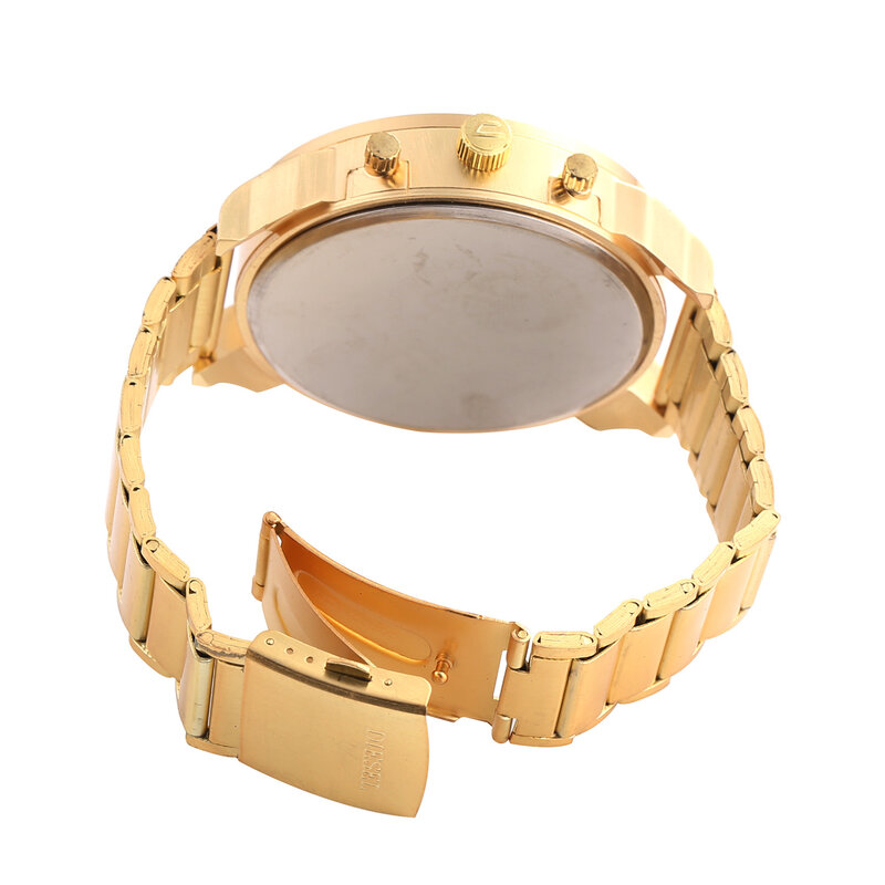 Fajne zegarki męskie luksusowe pasek stalowy z dużą tarczą podwójny czas kwarcowe zegarki na rękę z datownikiem męski zegar Relogio Masculino Drop Shipping