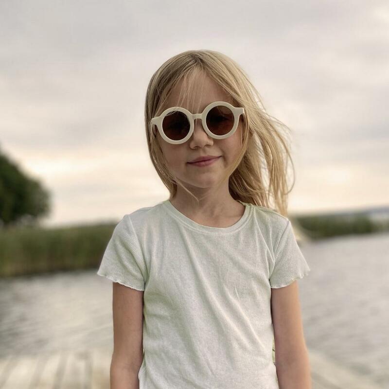Óculos de Sol Retro Cor Sólida Ultravioleta-prova Rodada das Novas Crianças Conveniência Óculos Para Crianças Dropshipping