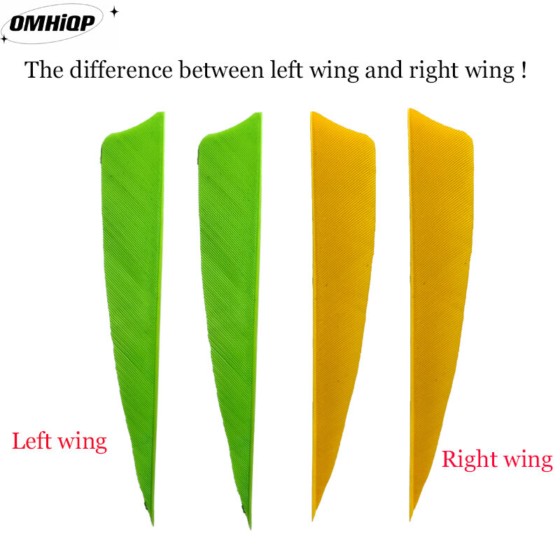 Flecha de protección de ala derecha e izquierda para tiro con arco, plumas de pavo Natural, pluma blanca, accesorios de caza, 100 piezas, 4"