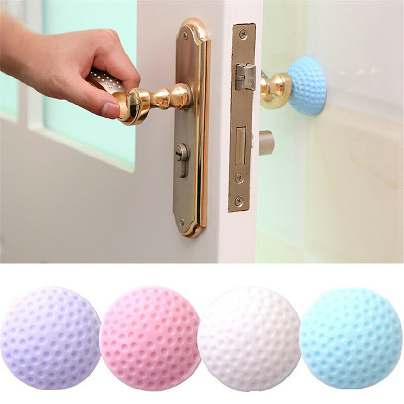 4 Colors Self Adhesive Rubber Door Buffer Wall Protectors Door Handle Bumpers for Door Stopper Doorstop
