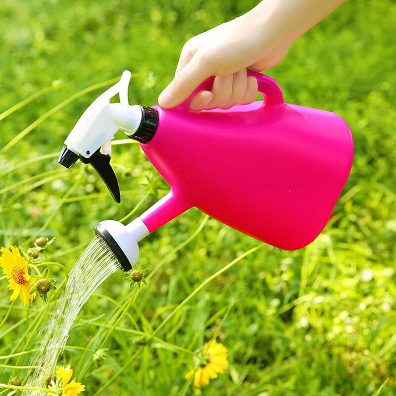 Penyiraman Dapat Kecil Plastik Merah/Biru/Hijau/Kuning Tanaman Mister dengan Semprot Nozzle untuk Penyiraman Tanaman Taman Peralatan