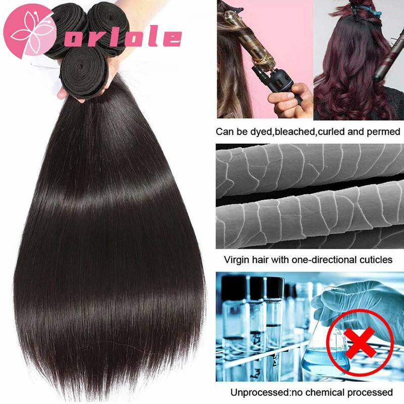 Peruvian Straight Hair Bundles Natural Straight Human Hair Bundles  8-30 Inch 12A Remy Human Hair Extensions For Black Women