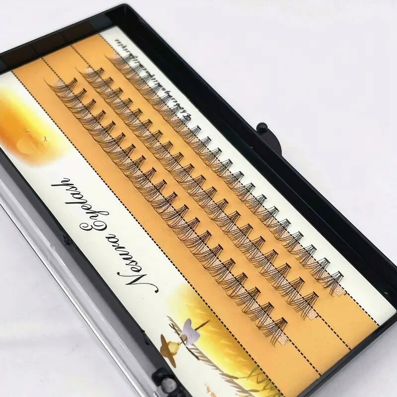 1 BOX (60 Clusters), 10D 0.07C 8/9/10/11/12/13/14MM, Eyelash Extension Clusters, Single Cluster False Eyelashes Makeup Products