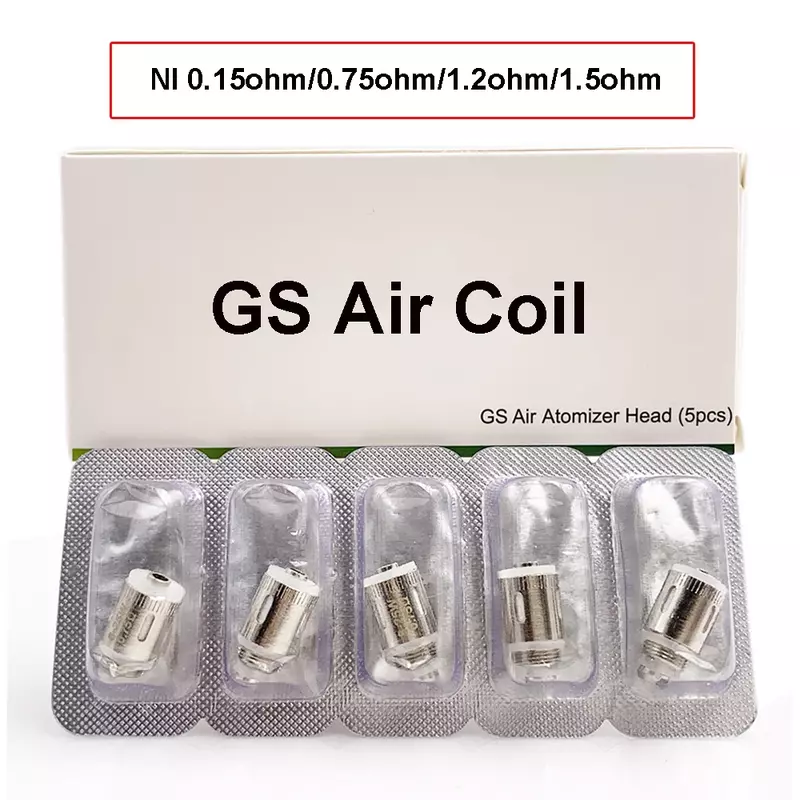 Vmiss GS-bobina de alambre de calefacción para tanque GS Air 2 M, bobina de algodón puro de 0,75 ohm, 1,2 ohm, 1,5 ohm