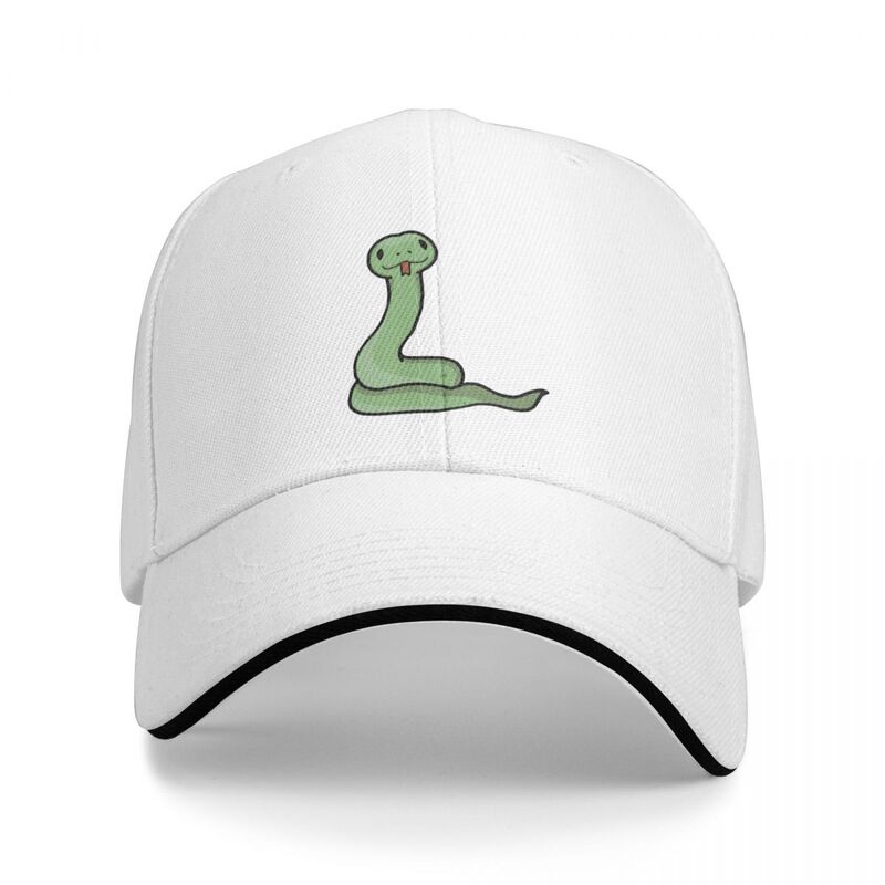 قبعة بيسبول ثعبان خضراء للرجال والنساء ، ملابس جولف ، موضة الشاطئ ، لطيفة وسعيدة