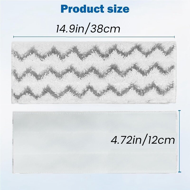 6 pezzi Spray Mop ricariche pad fibra 38 x12cm per Swiffer Powermop, Mop riutilizzabili Refill Pads testina di ricambio per Swiffer Power Mop