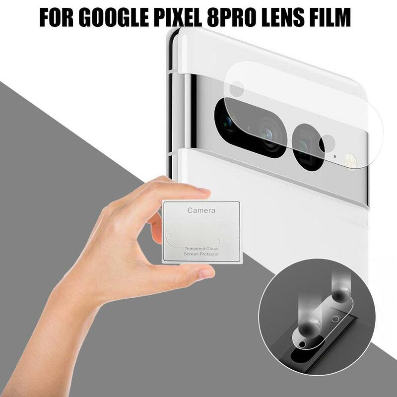 3D 카메라 렌즈 보호대, Google Pixel 8 Pro 후면 카메라 강화 유리 케이스, 보호 필름