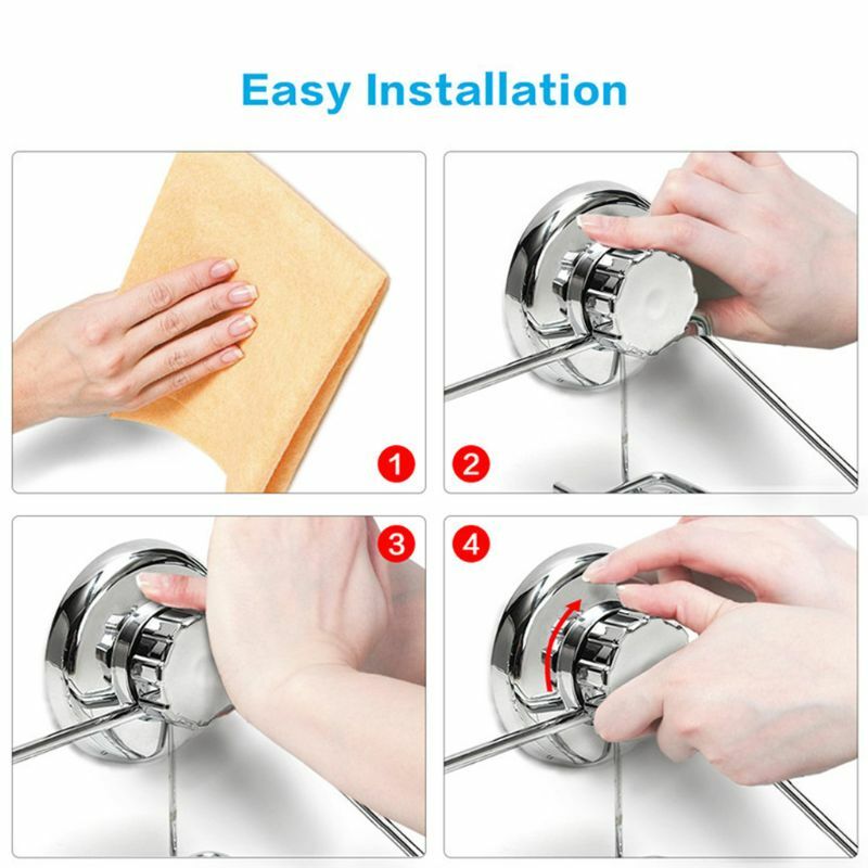Heavy Duty Wall Hooks Vacuum Suction Cup Hooks Bathroom Roll Paper Tissue Holder Rustproof Waterproof