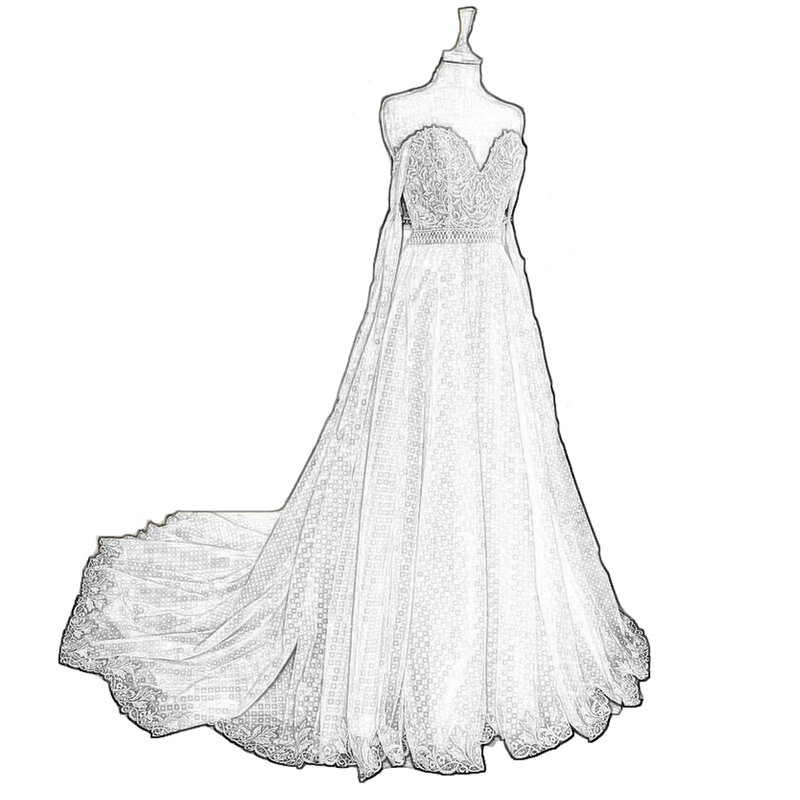 Jiayigong-Link personalizado para o vestido de casamento