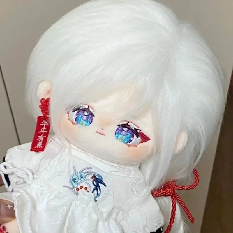 Permainan Genshin dampak Shenhe 20cm boneka mewah mainan boneka telanjang Plushie Cosplay 6151 hadiah anak-anak