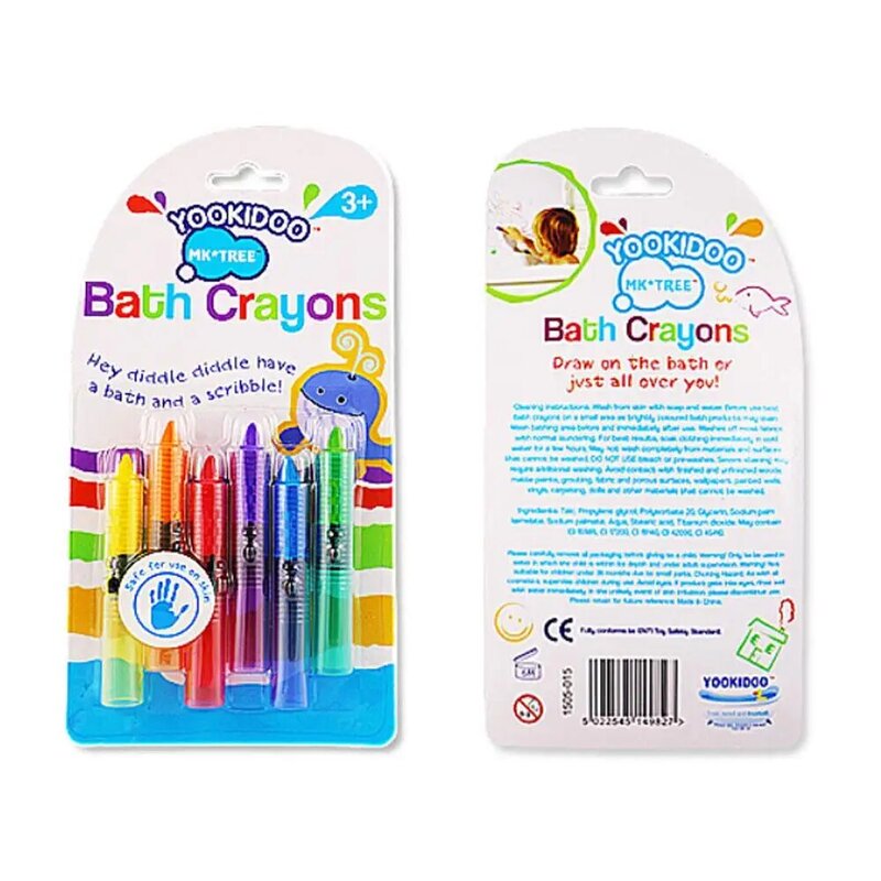 1 ~ 10 buah setelan krayon anak-anak tidak beracun dan aman warna makanan kuas cat lilin dapat dilap mainan mandi untuk mainan anak-anak