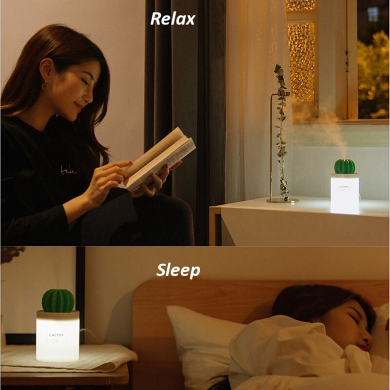 USB Aroma Essential Oil Diffuser Ultrasonic Cool Mist Humidifier Air Purifier Soft Warm LED Night Light For Office Home