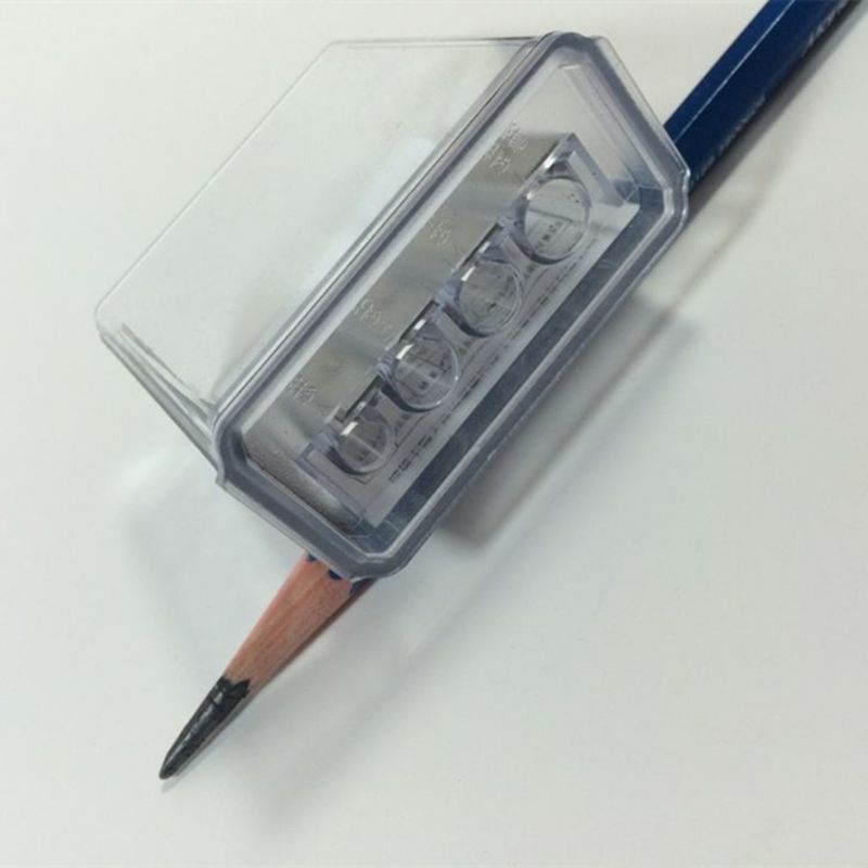 Multifunktionaler 4-Loch-Holzkohle-Bleistiftspitzer, langer Blei, Zeichnung, Kunst, Mann, Dropship