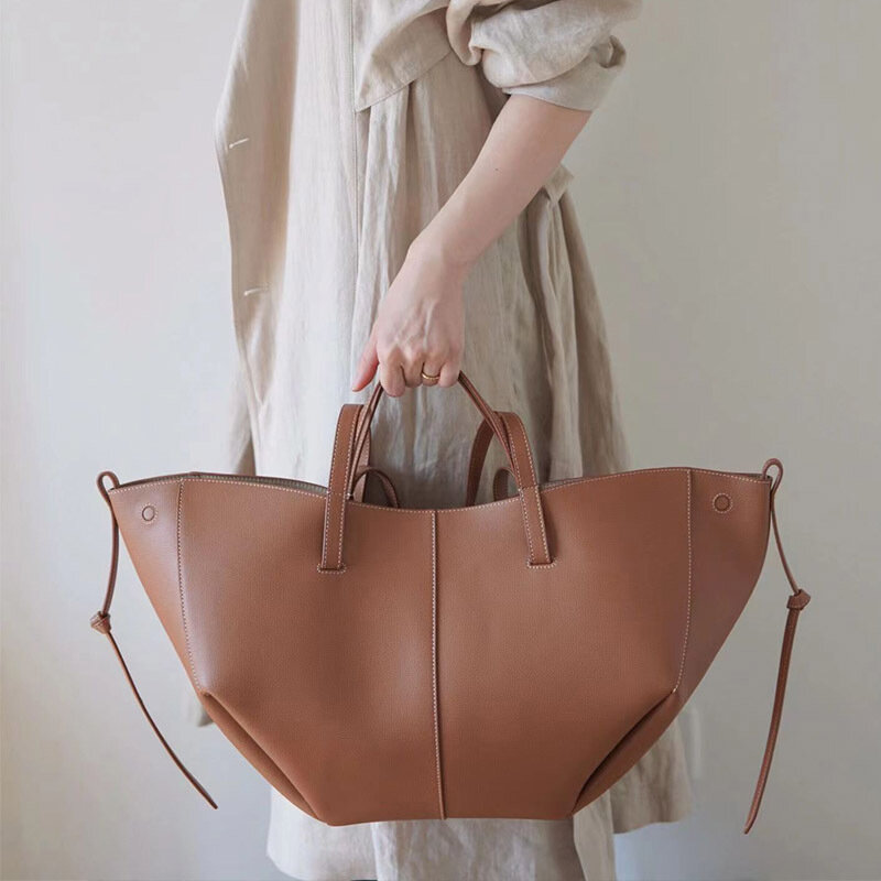 Bolsa de ombro de grande capacidade para mulheres sacola de compras, bolsa de compras portátil, moda
