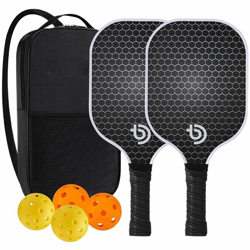 Pickleball Paddles Carbon Fiber Surface USAPA Approved Seat Pickleball Paddle Racket Honeycomb Core Gift Kit Indoor Outdoor
