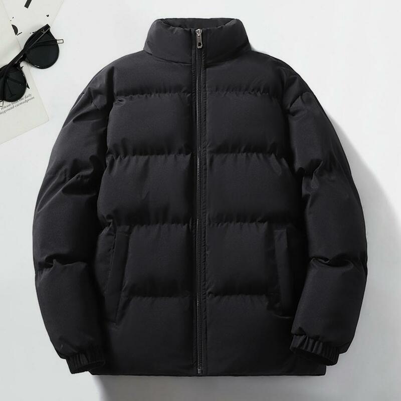 남성용 겨울 재킷, 두꺼운 파카, 따뜻한 코트, 스탠드 칼라, 단색 캐주얼 파카, 여성 패션, 새로운 스트리트웨어