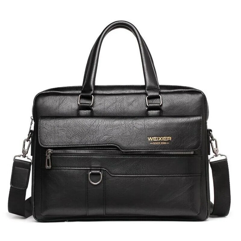 Valigetta da uomo borsa nera borsa moda borsa a tracolla borsa da caffè borse da ufficio da uomo in pelle Pu di qualità per borsa per Laptop da 14 pollici