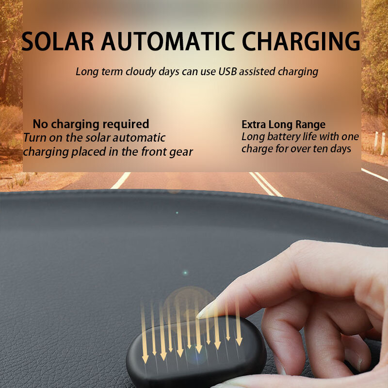 KOOJN Car Mounted Solar Anti-theft Light Simulation Warning Flashing Alarm Car Decorative Light LED Car Interior Light