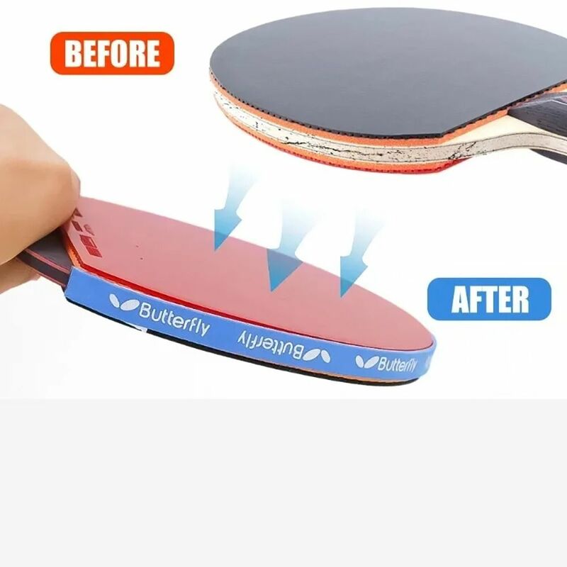 Table Tennis Racket Edge Tape, anti-colisão, auto-adesivo, pingue-pongue, Bat, fita lateral protetora, acessórios profissionais