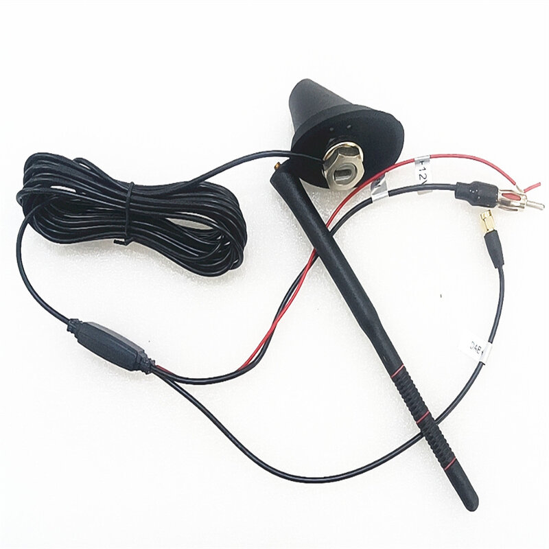 DAB/DAB+ Auto Radio Aerial Amplified Roof Mount Antenna AM/FM Din SMA Male Connector 5m Cable for Car DAB+ Radio
