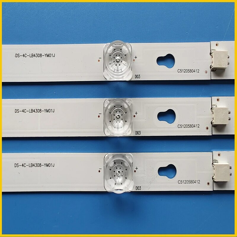 Rétro-éclairage LED bande 8 lampe 43 "TV DS-4C-LB4308-HR02J D43A810 L43F1B L43P1A-F 43HR330M08A2 V5 Shine0n 2D02636 l43s4900fs pour TCL