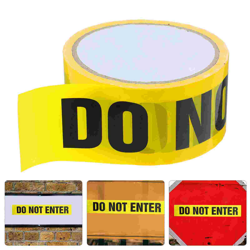 カラーダクトテープ、黄色のマスキングテープ、警告の危険を入力しないでください、装飾をありがとう