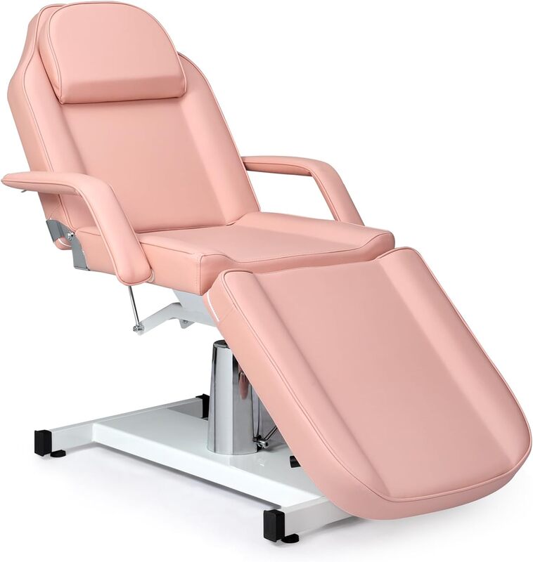 Hydrauliczny stół do masażu fotel kosmetyczny OmySalon, wielofunkcyjne 3-sekcyjne fotel do tatuażu łóżko estetyki, regulowany Salon kosmetyczny Spa E