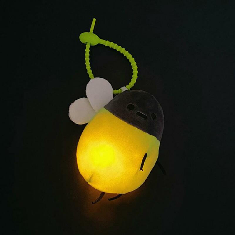 Cartoon leuchtende Glühwürmchen Puppe Schlüssel bund Schlüssel bund hängen Ornament LED Licht Schlüssel bund Plüsch Puppe Tasche Charme Mädchen Geschenk Spielzeug Schlüssel ring