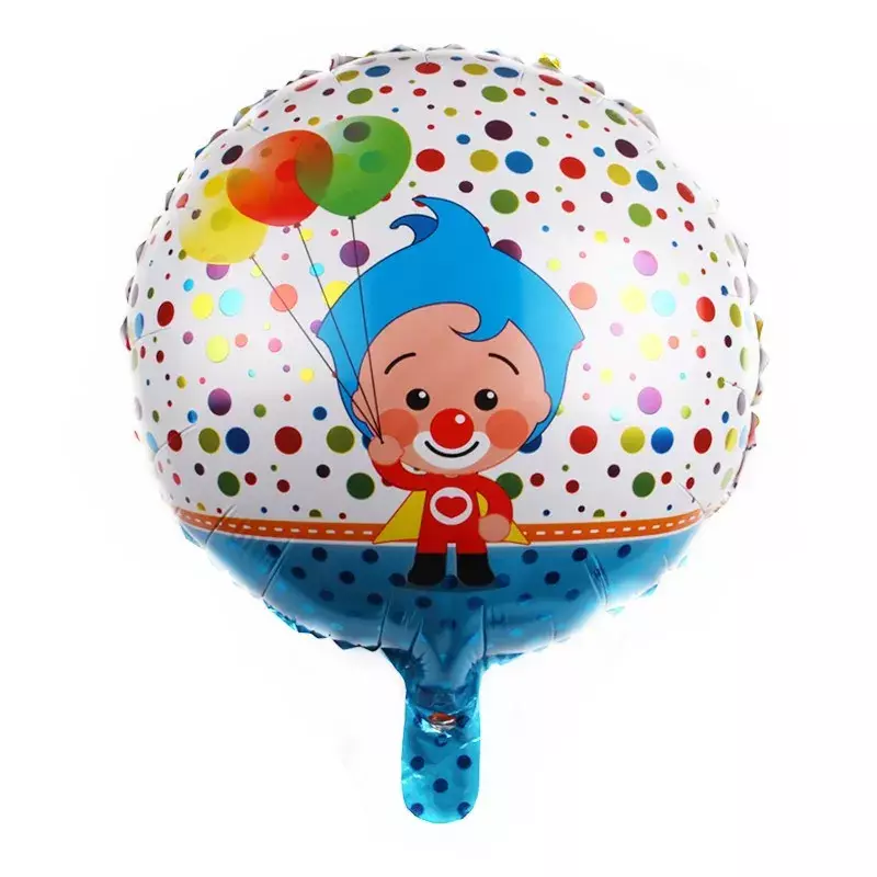 Ballons en feuille d'aluminium Plip pour enfants, clown de dessin animé, fournitures de décoration de fête d'anniversaire, baby shower, jouets pour enfants, 6 pièces par ensemble
