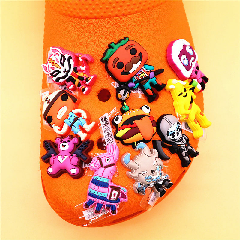 Original 1pcs Game Characters PVC Shoe Charms Accessories Decorations Cute Funny Animal Mask Designer Buckle Kids Gift