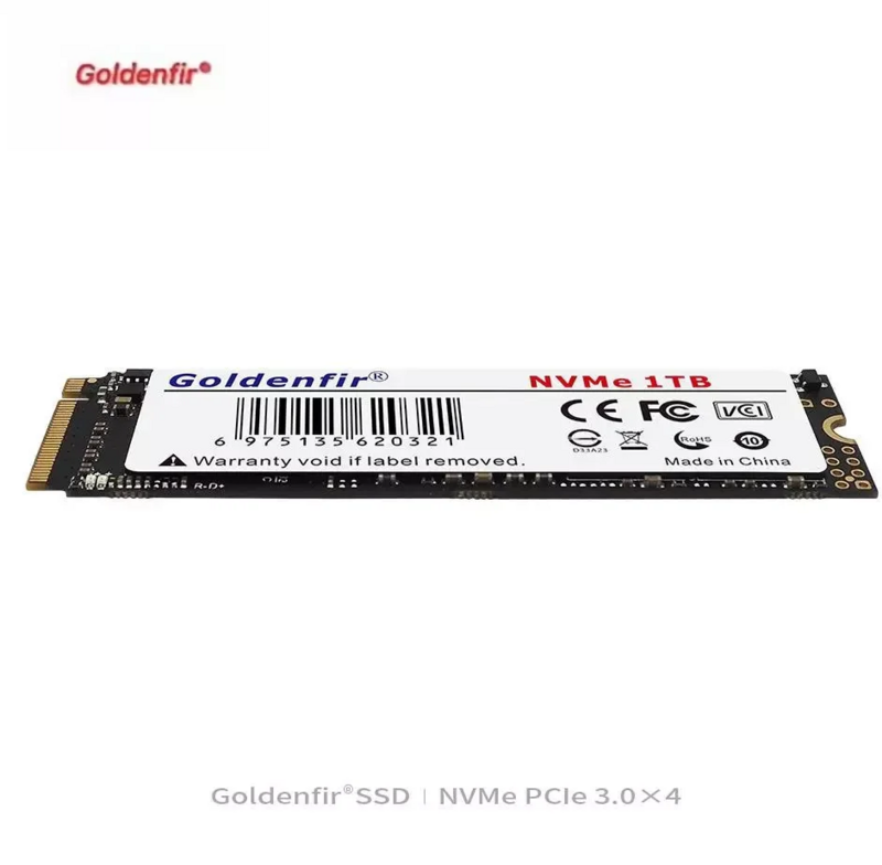 Goldenfir SSD NVMe3.0 256GB M.2 PCIe 128GB 512GB 1T Solid State Disk 2280 Disco Rígido Interno para Laptop Desktop TLC/QLC