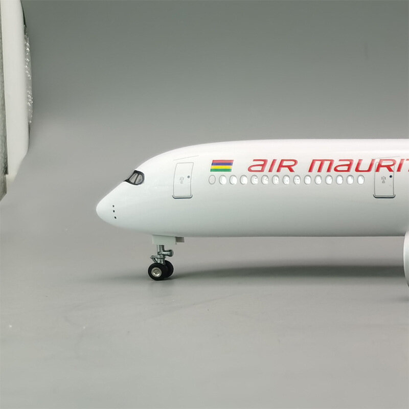 47cm 1:85 Model skala Air Mauritius 350 Airlines Airplane Diecast Resin koleksi dekorasi hadiah mainan tampilan