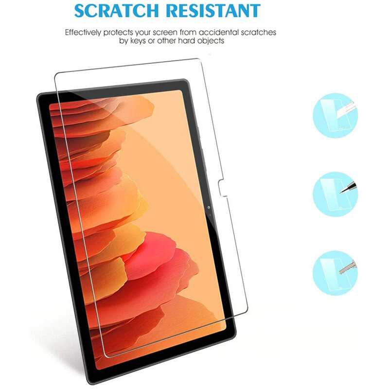 Protector de pantalla de vidrio templado 9H para Samsung Galaxy Tab A7, 10,4 pulgadas, 2020 SM-T500, T505, T507, película protectora transparente antiarañazos