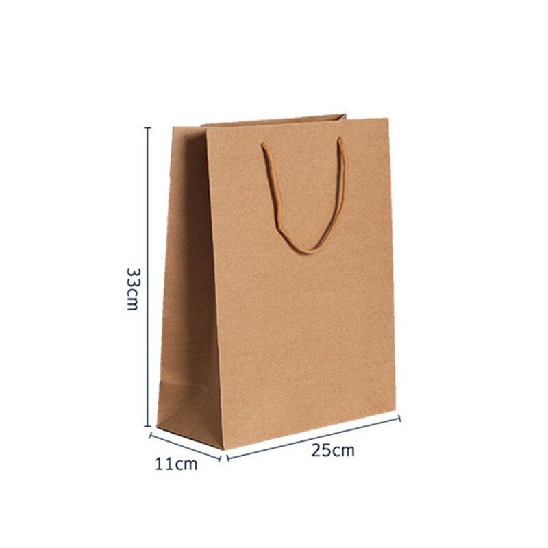 1pc Kraft Paper Bag Gift Bag With Handle Small Brown Paper Bag Party Gift Shopping Bag Birthday Party Gift Paper Bag