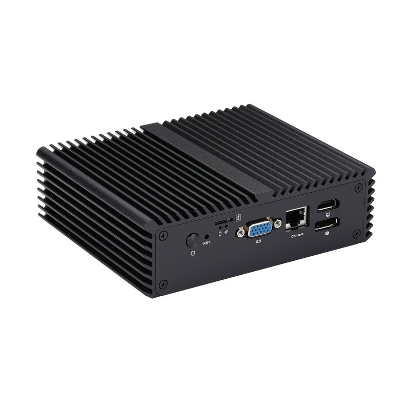 Qotom Elkhart Lake 프로세서 3 디스플레이 비디오 포트, 5 I226-V 2.5 기가비트 LAN 네트워크 방화벽 서버, 미니 PC, Q10821G5 J6412