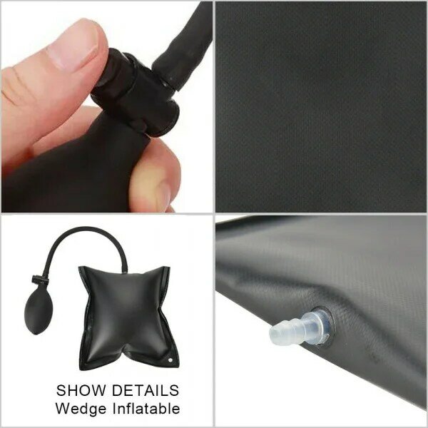 4Pcs สีดำ Air ปั๊มกระเป๋า Wedge เบาะรถยนต์ Inflatable Shims อุปกรณ์ทำมือ
