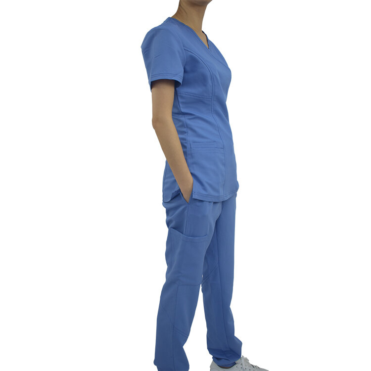 Protective Female and Male Hospital Workwear Short/Long Sleeve Medical Scrubs Uniforms Designs Sialkot