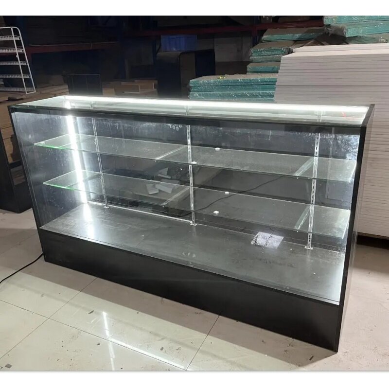 custom，6ft Commercial Furniture Display Cabinet Store the Aluminum Frame and Glass Showcase Display with Affordable Pr